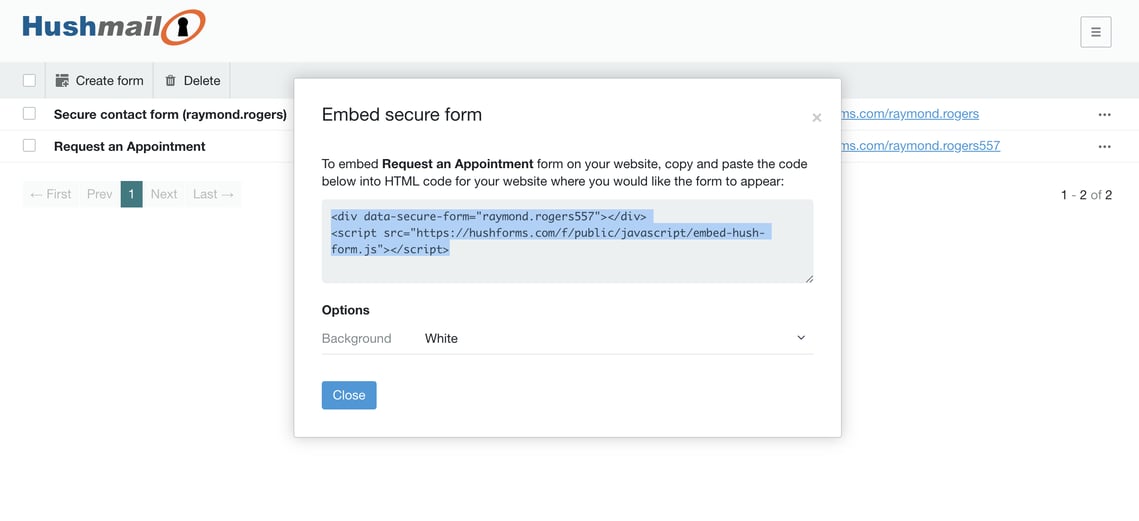 How to embed a secure web form into your website